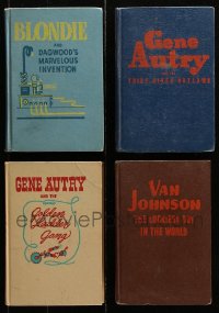 9d032 LOT OF 4 HARDCOVER BOOKS 1940s-1950s Blondie, two Gene Autry stories, Van Johnson!