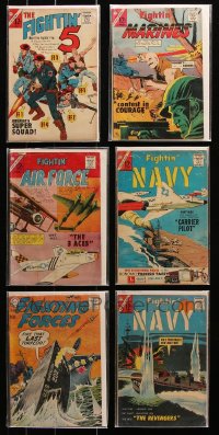 9d056 LOT OF 6 WAR COMIC BOOKS 1960s Fightin' Marines, Fightin' Air Force, Fightin' Navy!
