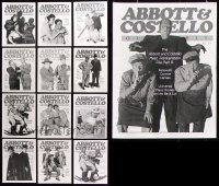 9d006 LOT OF 13 ABBOTT & COSTELLO QUARTERLY MAGAZINES 1990s filled with images & articles!