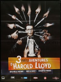 9f589 3 AVENTURES OF D'HAROLD LLOYD French 1p 2008 different image of him surrounded by guns!