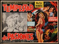 9f048 CLASH BY NIGHT Mexican LC R1990s Fritz Lang, sexy Marilyn Monroe in border art AND inset!