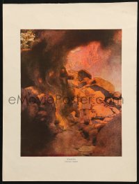 9f010 MAXFIELD PARRISH 12x16 special poster 1910s Aladdin finding the treasure in cave!