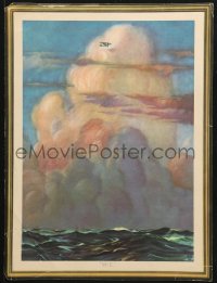 9f030 WE 12x16 art print 1930s famous Einar Kverne painting of 1927 transatlantic flight!