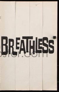 9f073 A BOUT DE SOUFFLE pressbook 1961 Jean-Luc Godard, Breathless, Jean Seberg, Jean-Paul Belmondo