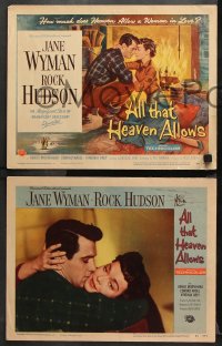9g037 ALL THAT HEAVEN ALLOWS 8 LCs 1955 Rock Hudson & Jane Wyman, directed by Douglas Sirk!
