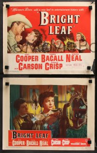 9g077 BRIGHT LEAF 8 LCs 1950 Gary Cooper & sexy Lauren Bacall, directed by Michael Curtiz!