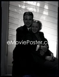 9h048 DICK POWELL/JOAN BLONDELL camera original 8x10 negative 1930s Hurrell portrait of Mr. & Mrs.!