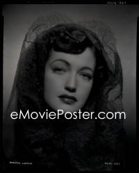 9h050 DOROTHY LAMOUR camera original 8x10 negative 1940s head & shoulders portrait in black veil!