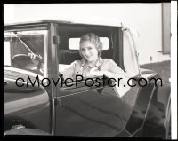 9h065 MARY PICKFORD camera original 8x10 negative 1930s great c/u driving her cool convertible car!