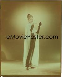 9h107 BREAKFAST AT TIFFANY'S 8x10 transparency 1961 full-length Audrey Hepburn w/cigarette holder!