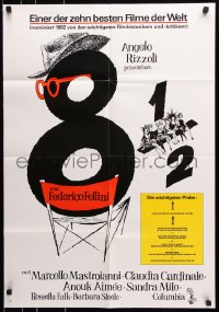 9j205 8 1/2 German R1982 Federico Fellini classic, Marcello Mastroianni & Claudia Cardinale