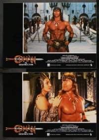 9j004 CONAN THE DESTROYER 12 Spanish LCs 1984 Arnold Schwarzenegger, Grace Jones, d'Abo, different!