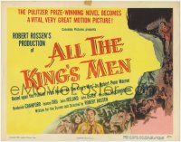 9k010 ALL THE KING'S MEN TC 1949 Louisiana Governor Huey Long biography with Broderick Crawford!