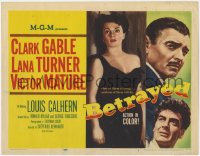 9k022 BETRAYED TC 1954 Clark Gable, Victor Mature & sexy brunette Lana Turner!