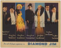 9k054 DIAMOND JIM LC 1935 rare cast card of Edward Arnold, Jean Arthur & co-stars, Preston Sturges