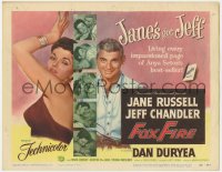 9k071 FOXFIRE TC 1955 sexy Jane Russell & Jeff Chandler in Anya Seton's best-seller!