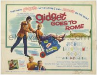 9k079 GIDGET GOES TO ROME TC 1963 James Darren & Cindy Carol by Italy's Colisseum!