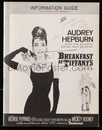 9m013 BREAKFAST AT TIFFANY'S information guide 1961 Robert McGinnis art of Audrey Hepburn!