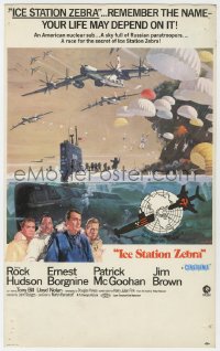 9m004 ICE STATION ZEBRA Cinerama mini WC 1969 Rock Hudson, Jim Brown, Borgnine, McCall/Terpning art!