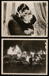9m023 GONE WITH THE WIND 13 deluxe from 9x11 to 11x14 stills R1967 Clark Gable & Vivien Leigh