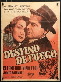 9p003 UNDERCOVER MAN Argentinean 22x29 1949 Ford posing as gangster, greatest of all crime stories!