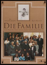 9p044 FAMILY East German 23x32 1989 great portrait of Vittorio Gassman & his entire family!