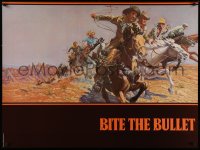 9r004 BITE THE BULLET teaser 30x40 1975 art of Gene Hackman, Candice Bergen & James Coburn!