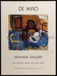9r043 DE NIRO signed 18x24 museum/art exhibition 1979 by the artist, the star actor's father!