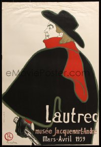 9r046 LAUTREC 19x28 French museum/art exhibition 1959 Henri de Toulouse-Lautrec art!