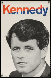 9r010 ROBERT F. KENNEDY FOR PRESIDENT white style 24x38 political campaign 1968 campaign poster!