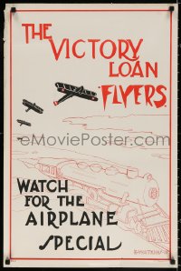 9r070 VICTORY LOAN FLYERS 20x30 WWI war poster 1919 watch for the special, Watkins art of biplanes!