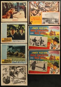 9s045 LOT OF 7 U.S. AND MEXICAN LOBBY CARDS 1940s-1960s scenes from a variety of different movies!