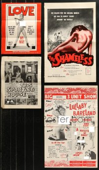 9s070 LOT OF 3 UNCUT AND 1 CUT SEXPLOITATION PRESSBOOKS 1960s advertising for sexy movies!