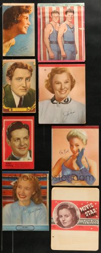 9s055 LOT OF 8 MOVIE STAR NOTEPADS AND PAPER PACKS 1930s-1950s Janet Leigh, Spencer Tracy & more!
