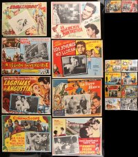 9s038 LOT OF 18 MEXICAN LOBBY CARDS 1950s great scenes from a variety of different movies!