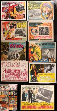 9s039 LOT OF 17 MEXICAN LOBBY CARDS 1950s-1970s scenes from a variety of different movies!