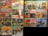 9s041 LOT OF 14 MEXICAN LOBBY CARDS 1950s-1960s great scenes from a variety of different movies!