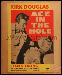 9t009 ACE IN THE HOLE WC 1951 Billy Wilder classic, close up of Kirk Douglas choking Jan Sterling!