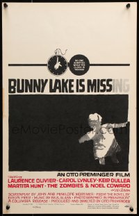 9t023 BUNNY LAKE IS MISSING WC 1965 directed by Otto Preminger, great artwork by Saul Bass!