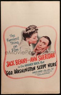 9t056 GEORGE WASHINGTON SLEPT HERE WC 1942 close up of sexy Ann Sheridan about to kiss Jack Benny!