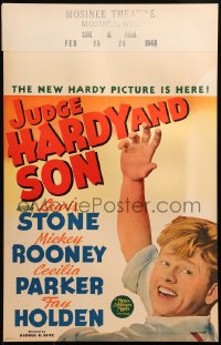 9t073 JUDGE HARDY & SON WC 1939 great close up of smiling Mickey Rooney as Andy Hardy!