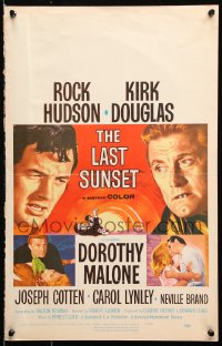 9t079 LAST SUNSET WC 1961 Rock Hudson, Kirk Douglas, Dorothy Malone, directed by Robert Aldrich!