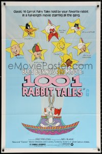 9w040 1001 RABBIT TALES 1sh 1982 Bugs Bunny, Daffy Duck, Porky Pig, Chuck Jones cartoon!