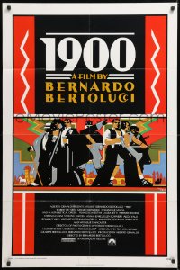 9w041 1900 1sh 1977 directed by Bernardo Bertolucci, Robert De Niro, cool Doug Johnson art!