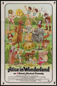 9w074 ALICE IN WONDERLAND 1sh 1976 x-rated, sexy Playboy cover girl Kristine De Bell!
