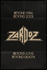 9w038 ZARDOZ teaser English 1sh 1974 Boorman, Connery, beyond 1984, 2001, love and death!
