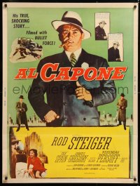 9x089 AL CAPONE 30x40 1959 cool comparison of Rod Steiger to the most notorious gangster!