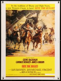 9x097 BITE THE BULLET 30x40 1975 art of Gene Hackman, Candice Bergen & James Coburn!