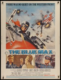 9x100 BLUE MAX 30x40 1966 Frank McCarthy art of WWI fighter pilot George Peppard in airplane!