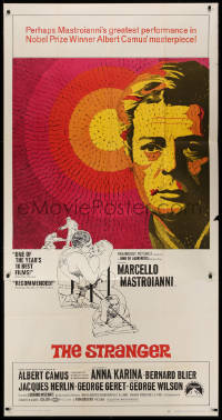 9x029 STRANGER 3sh 1968 Luchino Visconti's Lo Straniero, mosaic art of Marcello Mastroianni!
